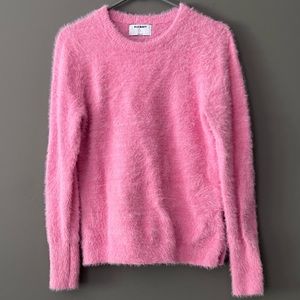 Old Navy Size Small Fuzzy pink crew neck sweater